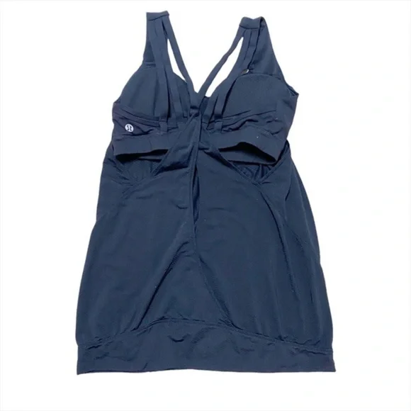 Lululemon black tank top with built in padded bra - Picture 5 of 6